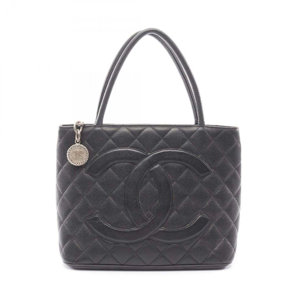 CHANEL Black Caviar Leather Reissue Tote Bag